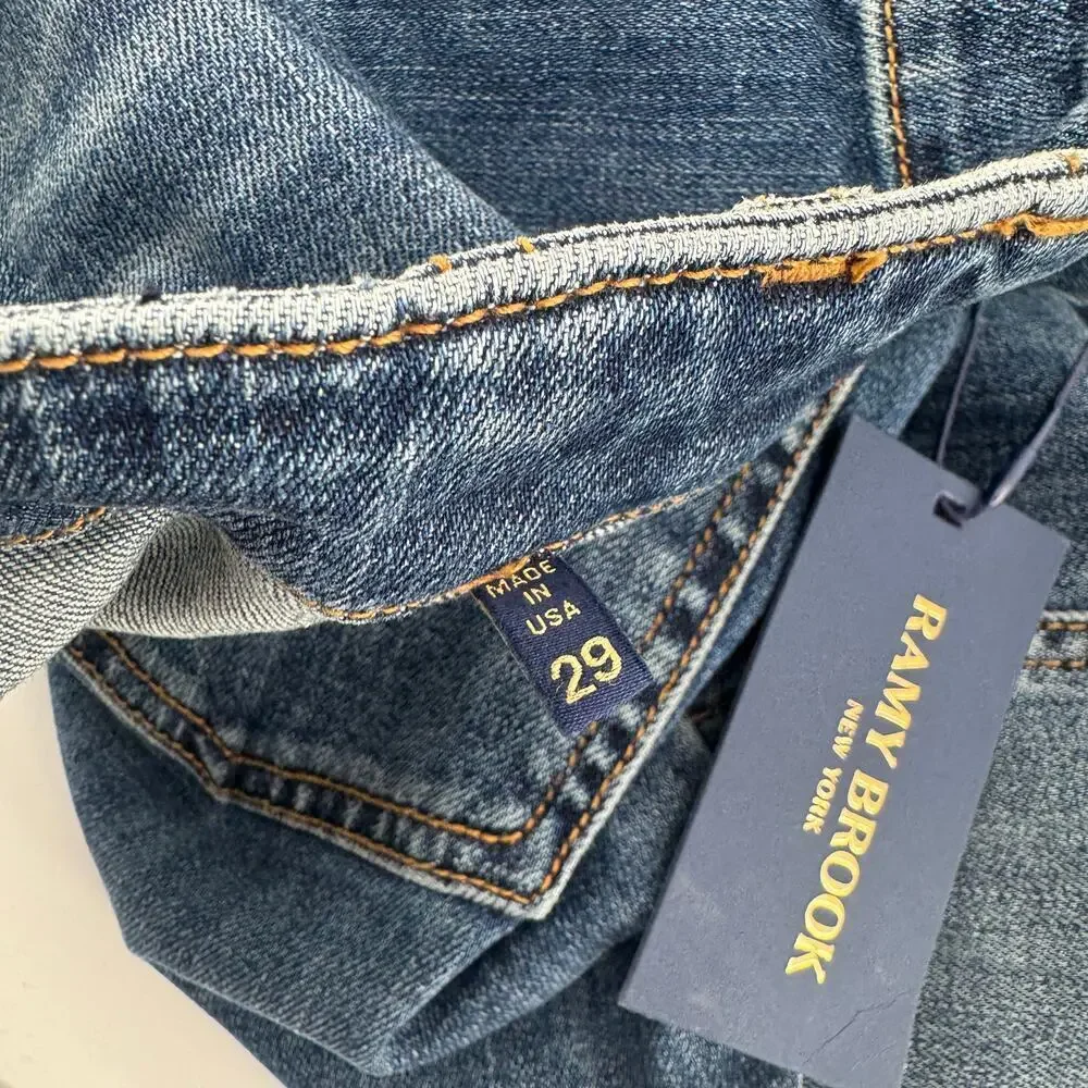 Ramy Brook Arizona High Rise Slim Leg Crop Jeans Size 29 NWT Medium Wash Slim